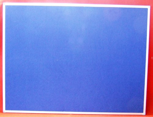 Notice Board 120x90cm Blue Felt & Aluminium Frame